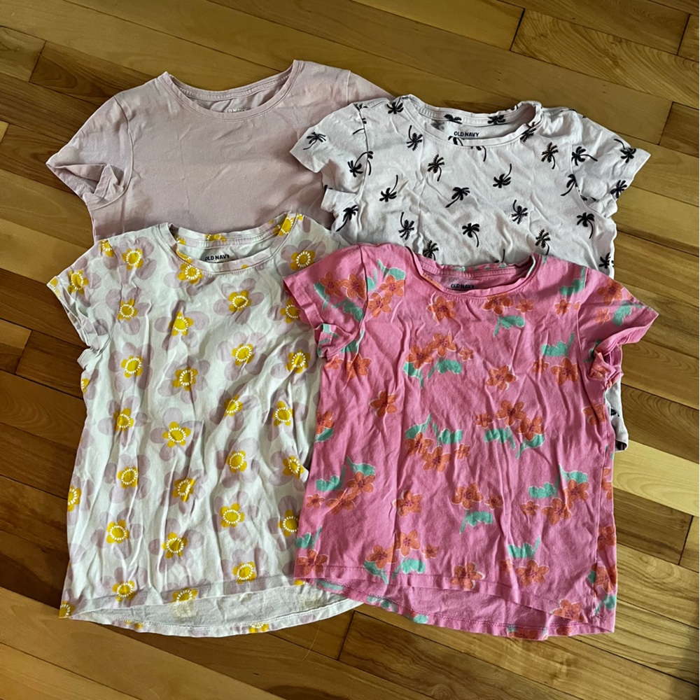 Old Navy Pink and White Tshirt Bundle